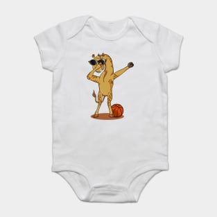 'Dabbing Giraffe Basketball' Funny Dabbing Gift Baby Bodysuit